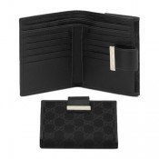 Noir Gucci Volet Français Porte-Monnaie Avec Le Détail Des Motif France Métropolitaine